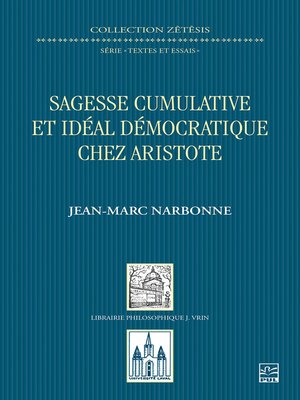 cover image of Sagesse cumulative et idéal démocratique chez Aristote